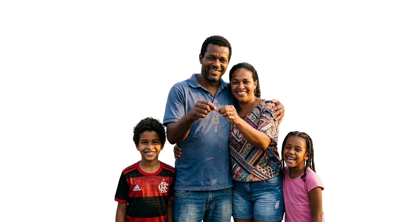 Família carioca conquistando o primeiro imóvel